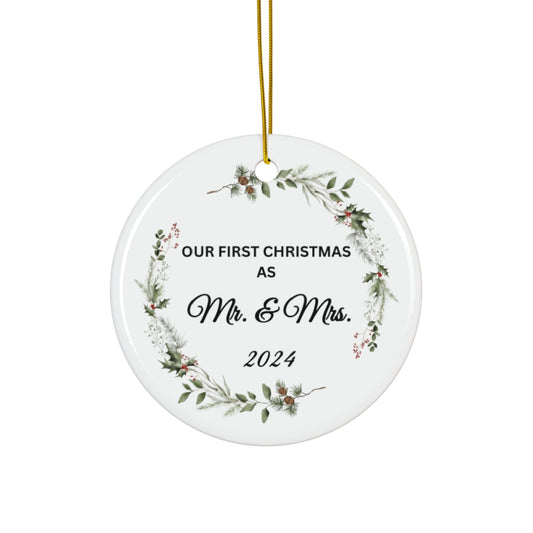 First Christmas as Mr. and Mrs. Personalized Ornament